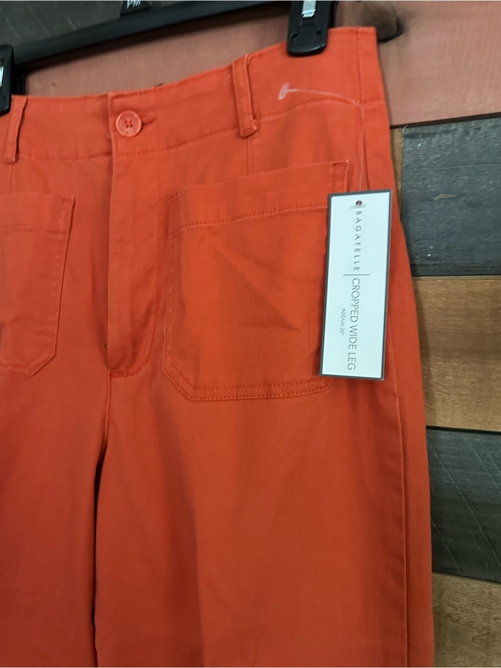NWT Bagatelle Cropped Cotton Wide Leg Twill Pants Sedona - Picture 5 of 8